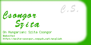 csongor szita business card